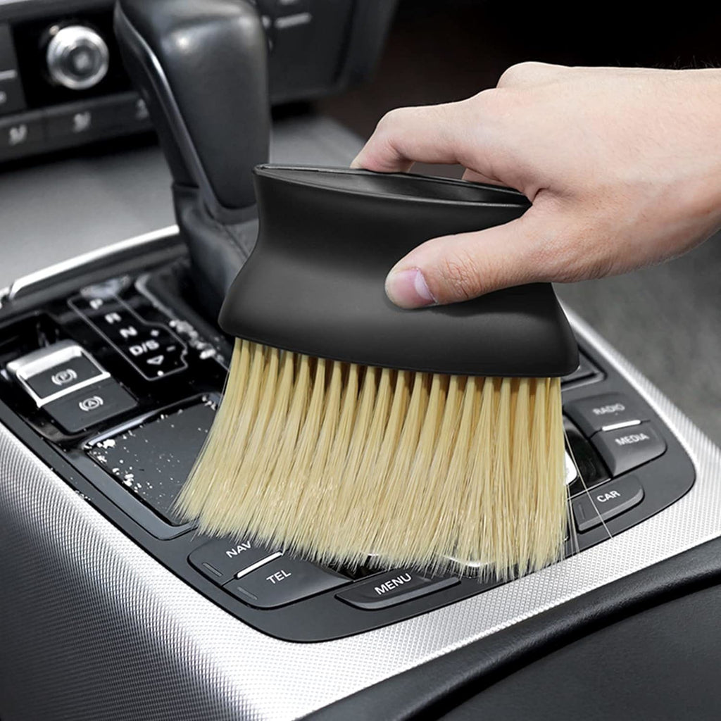 Soft Bristle Car Interior Cleaning Brush – Dashboard, AC Vent & Detailing Dust Remover Tool