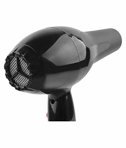 Professional High Power Hair Dryer with Concentrator Nozzle | 2 Speed & Heat Settings | Lightweight Salon Styling Blow Dryer (Black)