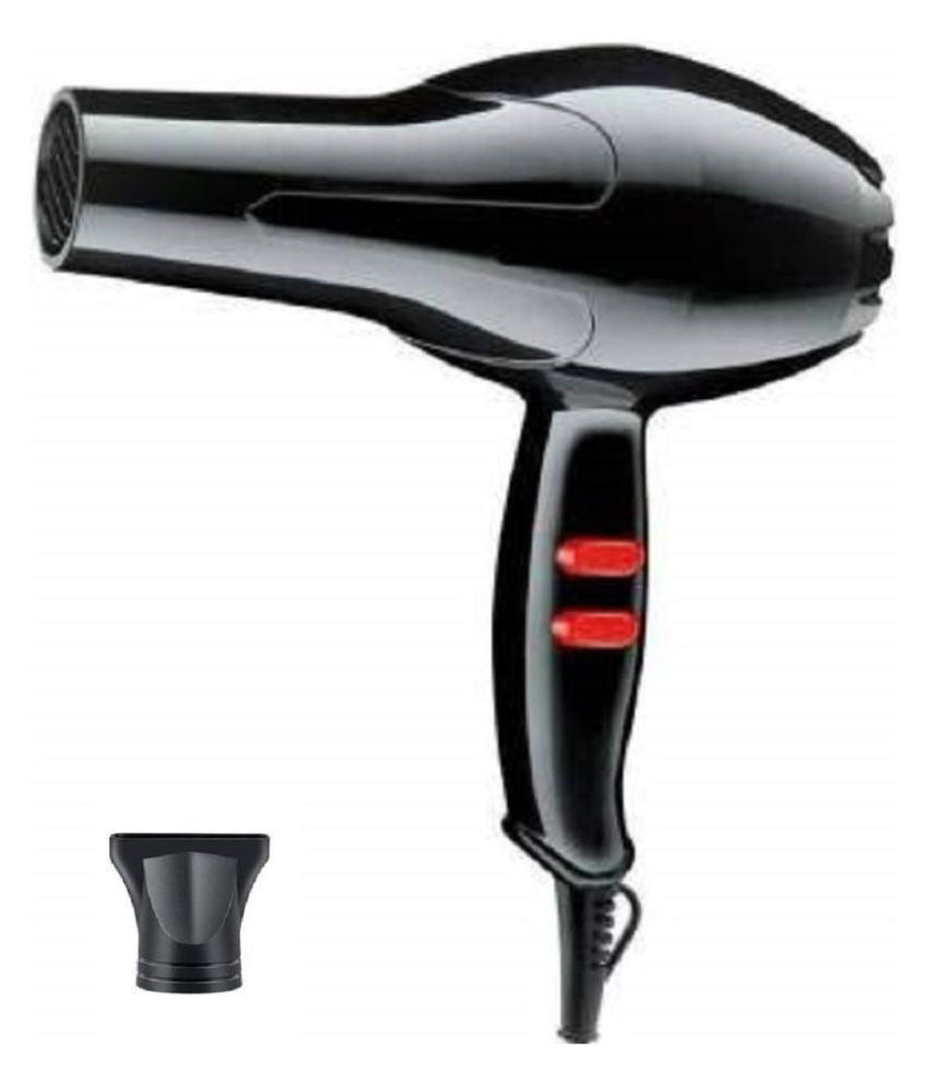 Professional High Power Hair Dryer with Concentrator Nozzle | 2 Speed & Heat Settings | Lightweight Salon Styling Blow Dryer (Black)