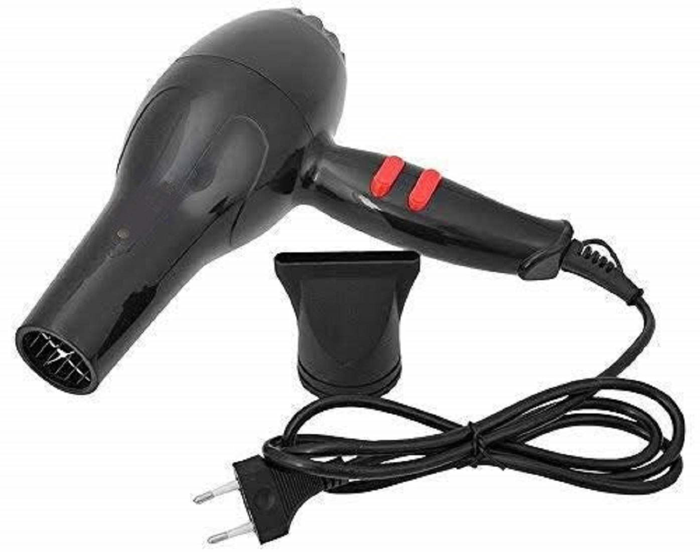 Professional High Power Hair Dryer with Concentrator Nozzle | 2 Speed & Heat Settings | Lightweight Salon Styling Blow Dryer (Black)